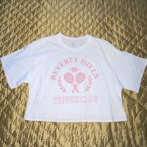 Beverly Hills crop top tennis club cropped tee